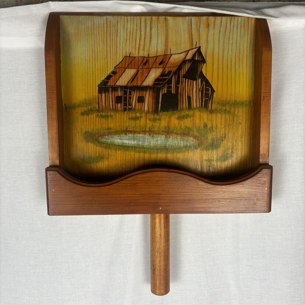 Dust Pan Decor Only Hand painted Wooden Barn Cottagecore Rustic Wall Hanging